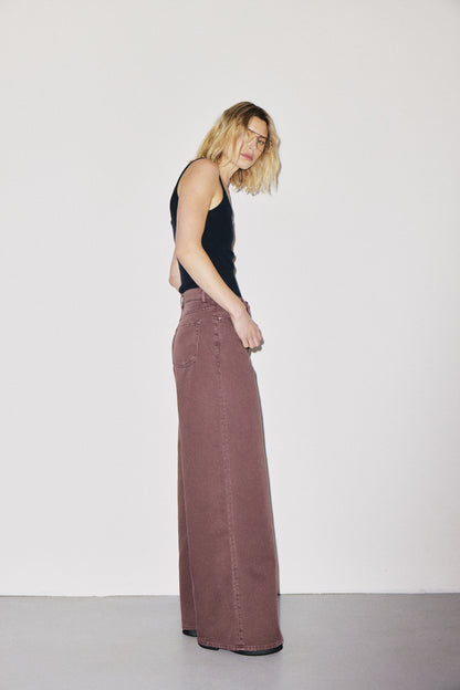 Boyish 3x1 NYC high-rise wide-leg jeans with five-pocket design, cocoa powder wash — photo 7