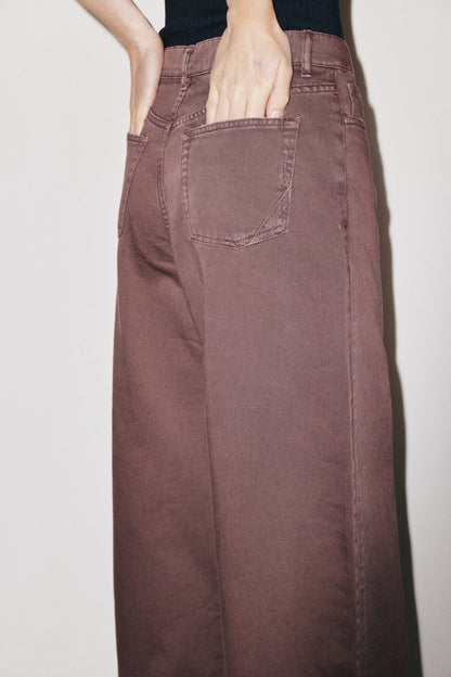 Boyish 3x1 NYC high-rise wide-leg jeans with five-pocket design, cocoa powder wash — photo 12