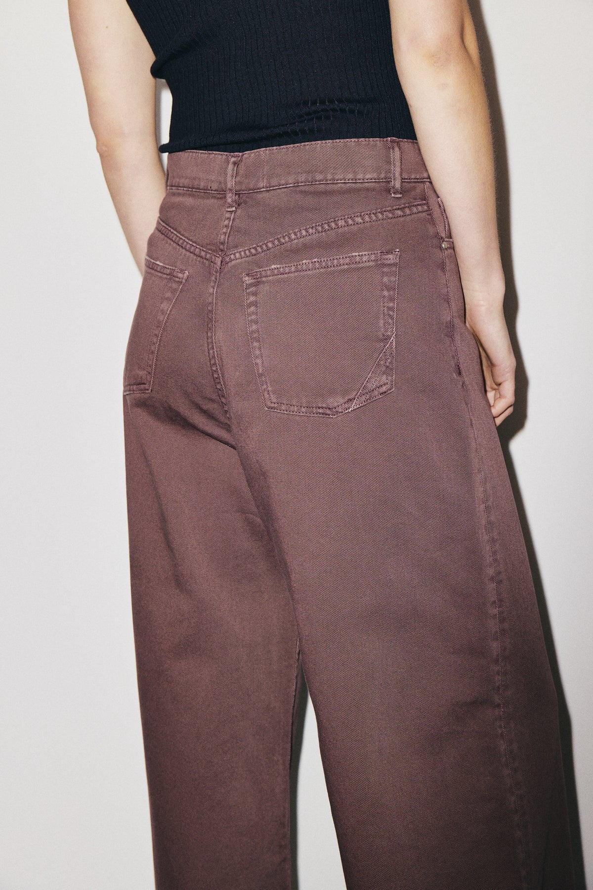 Boyish 3x1 NYC high-rise wide-leg jeans with five-pocket design, cocoa powder wash — photo 13