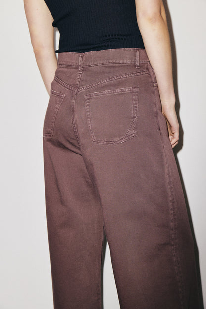 Boyish 3x1 NYC high-rise wide-leg jeans with five-pocket design, cocoa powder wash — photo 13