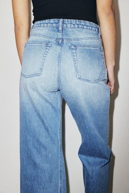 Aime 3x1 NYC high-rise cropped wide-leg jeans in Italian comfort denim, Venere wash — photo 9