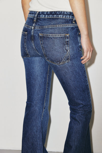 Joplin 3x1 NYC mid-rise flare jeans in cotton-Tencel blend, Martin blue wash — photo 9