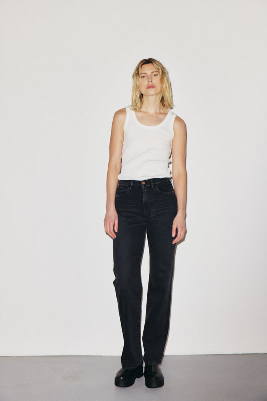 Kate 3x1 NYC high-rise straight-leg jeans, vintage black wash — photo 2