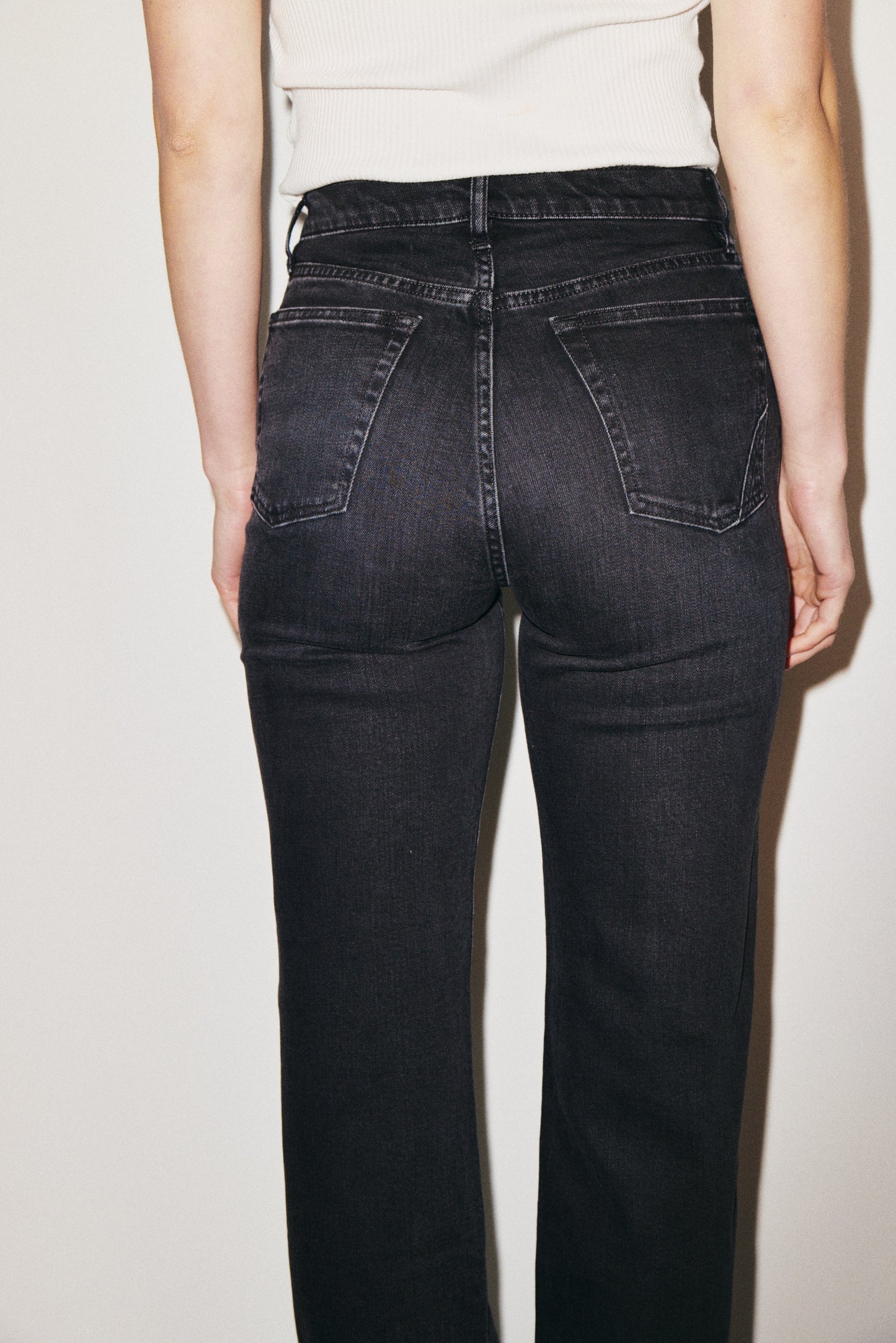 Kate 3x1 NYC high-rise straight-leg jeans, vintage black wash — photo 7