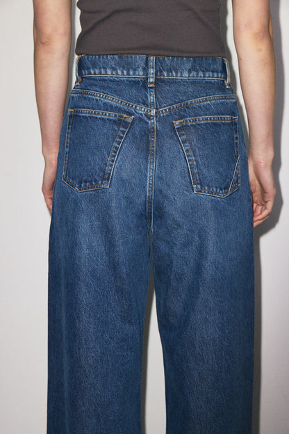 Skater Drop Pockets 3x1 NYC high-rise wide-leg jeans with scoop front pockets, Martin blue wash — photo 10