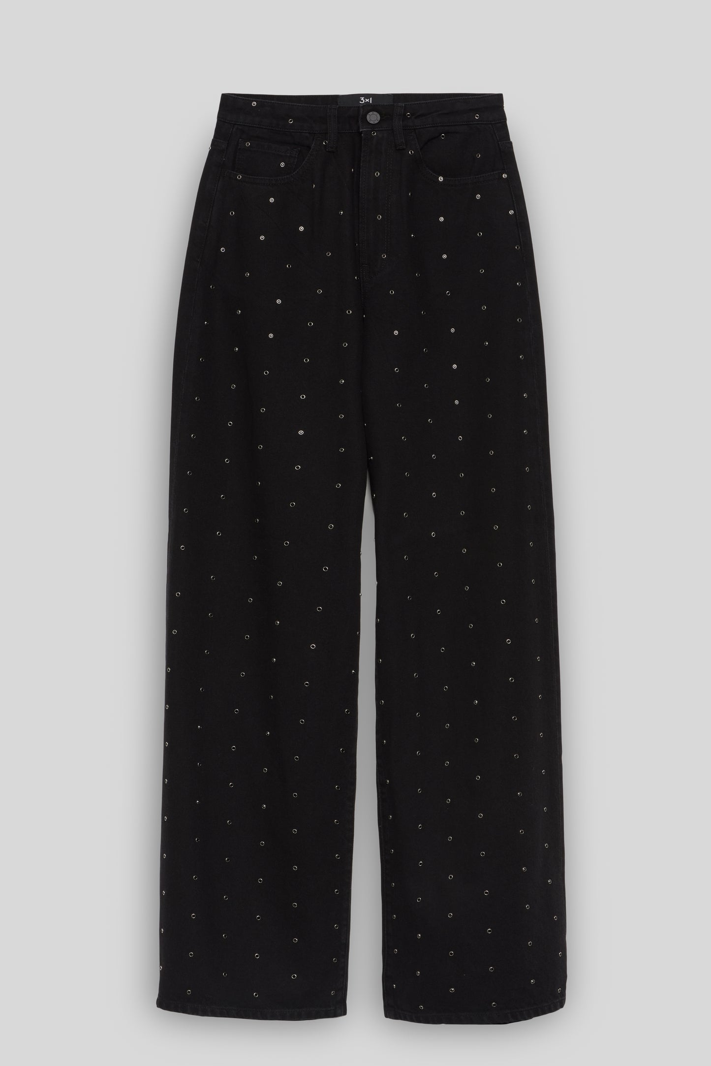 FLIP JEAN | SOLID BLACK STUDS