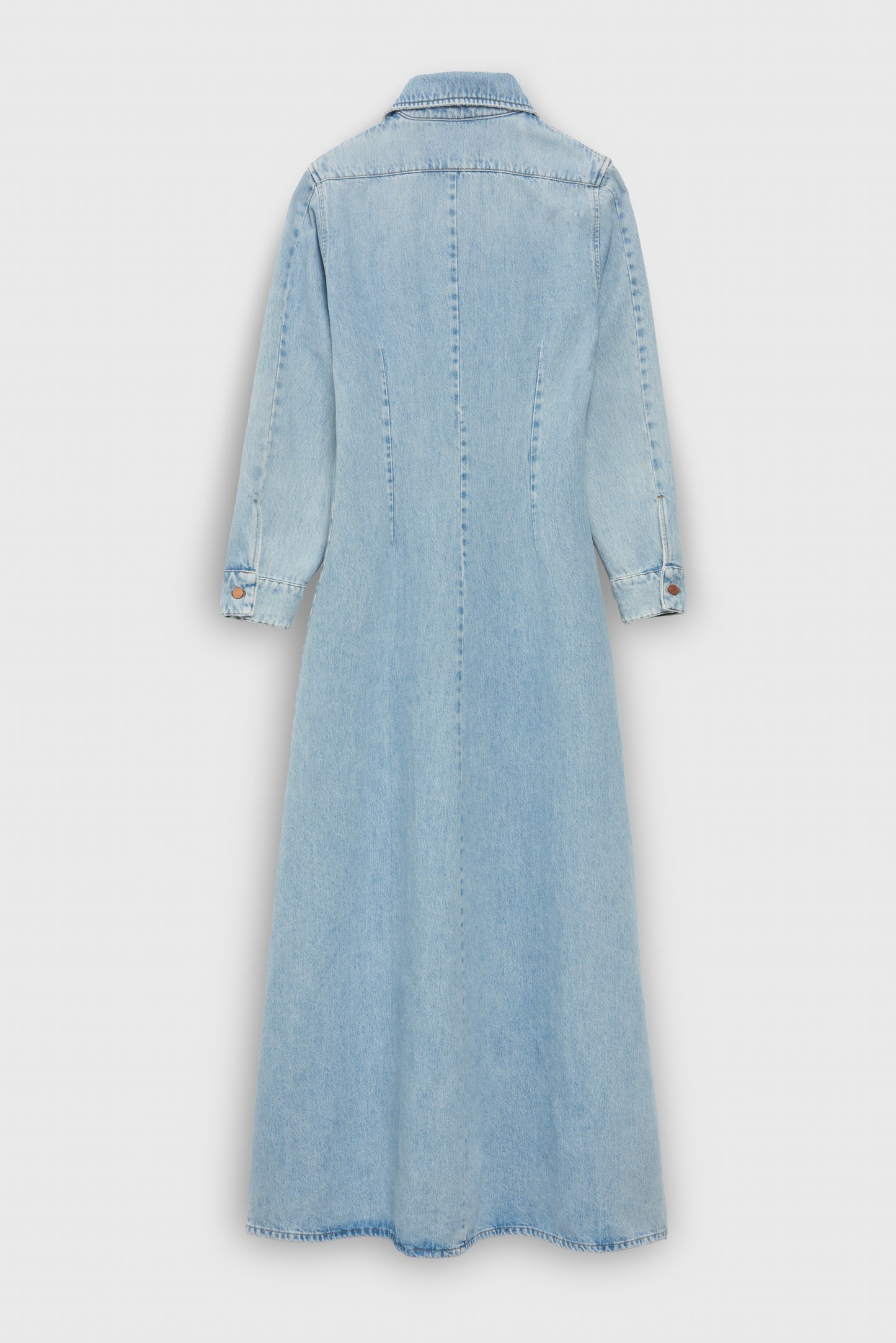 MARINA SLIM LONG DRESS | ARTIC BLUE