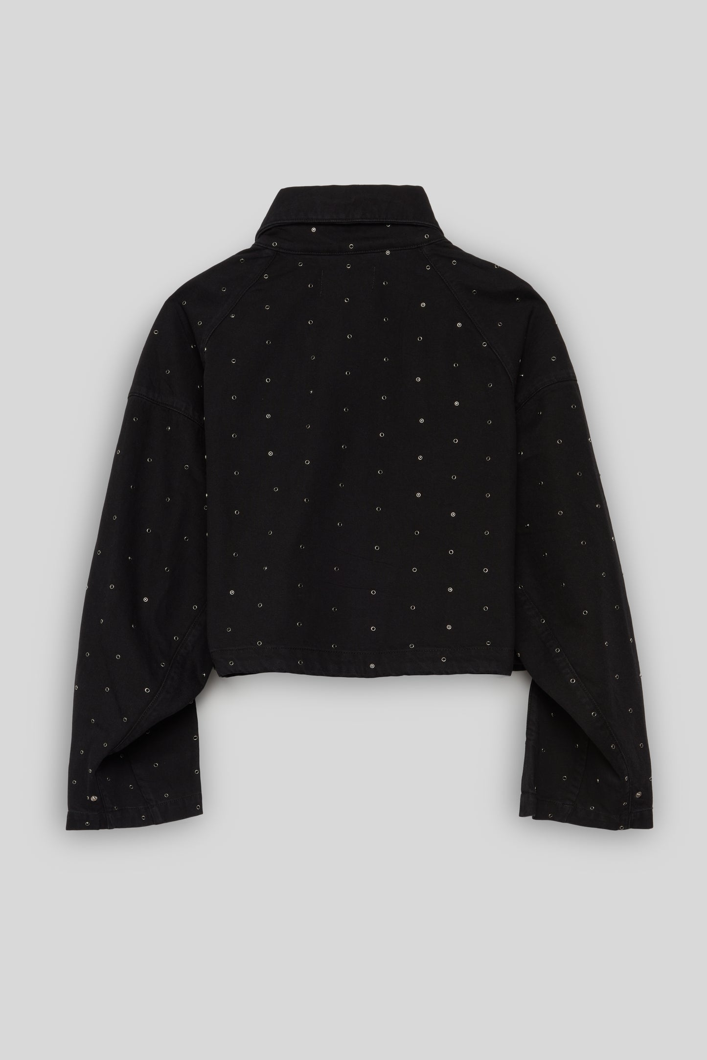 PARKA CROP | SOLID BLACK/STUDS