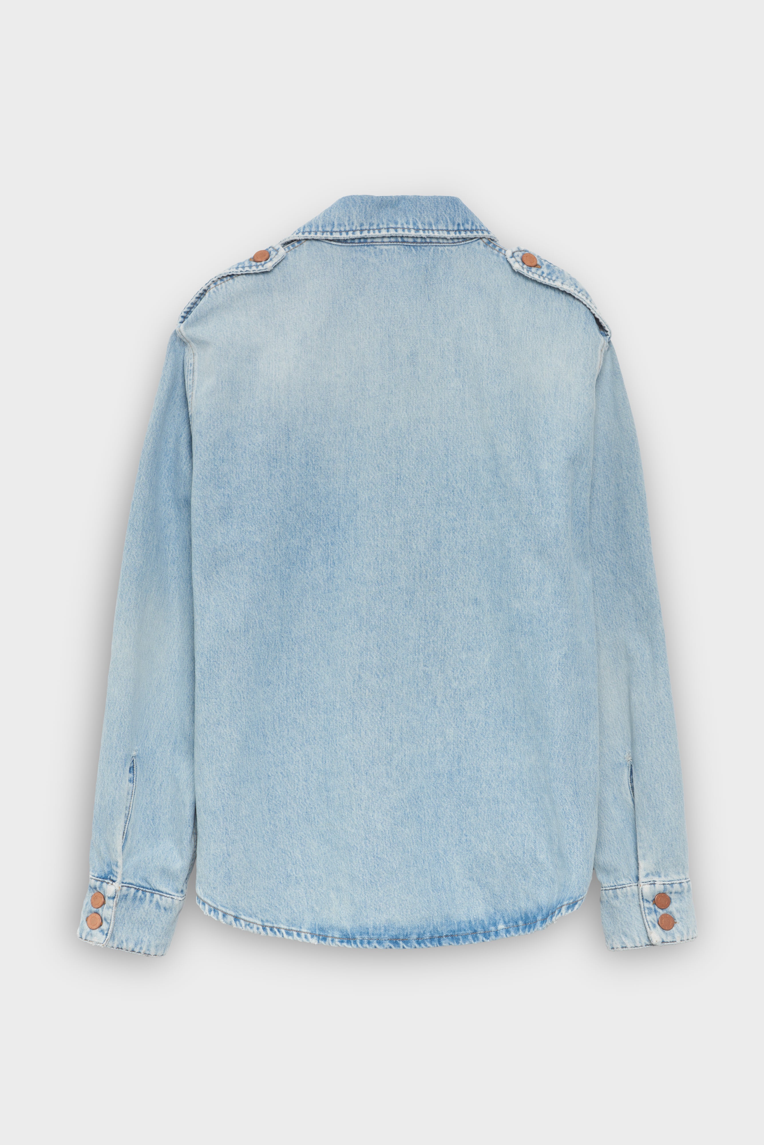 ABUKU 3layered リジットdenim Kenya Artic Blue — Boxy Denim Shirt | 3x1 NYC